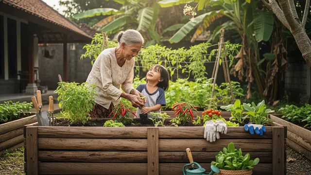Contoh Rumah Nyaman untuk Orang Tua dan Cucu di Kampung