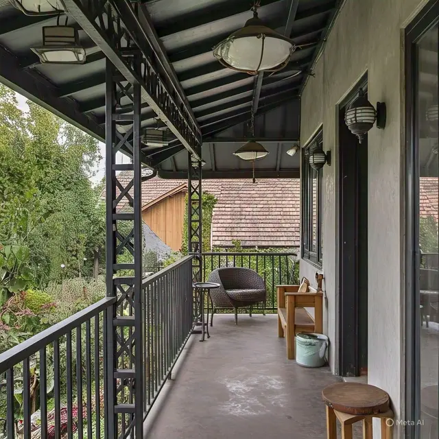 7 Contoh Model Teras Depan Rumah di Kampung Halaman yang Indah dan Cantik, Bikin Betah