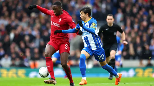 Liverpool tersingkir dari Piala FA 2022/2023 setelah kalah 1-2 dari Brighton & Hove Albion.