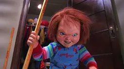 Boneka Chucky, Serial film Chucky kita kenal sebagai boneka pembunuh. Dalam ceritanya boneka Chucky dirasuki oleh roh penjahat yang sadis dan suka membunuh orang yang tidak dia suka. (reuters)