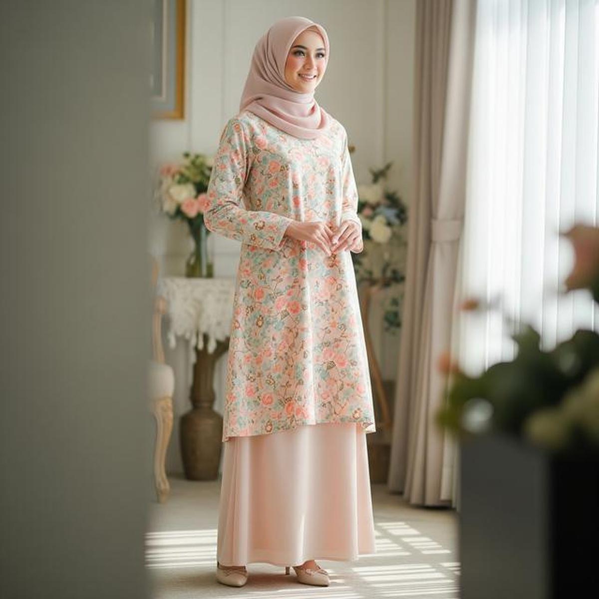 7 Model Gamis Batik untuk Arisan Wanita, Kombinasi Motif dan Warna yang Menawan