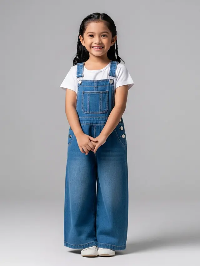 Model Celana Panjang Anak Perempuan yang Lucu dan Elegan Gaya Overall Panjang