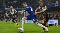 Cole Palmer, dan Mykhaylo Mudryk berhasil mencatatkan nama di papan skor dan membawa Chelsea unggul atas Newcastle. (AP Photo/Ian Walton)