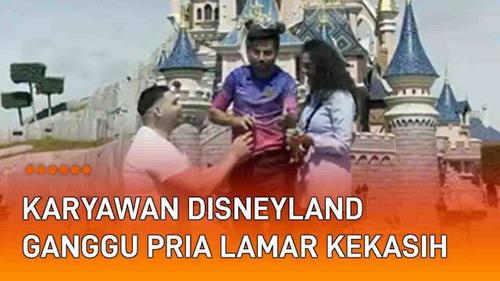 VIDEO: Viral Momen Melamar Kekasih Diganggu Karyawan Disneyland