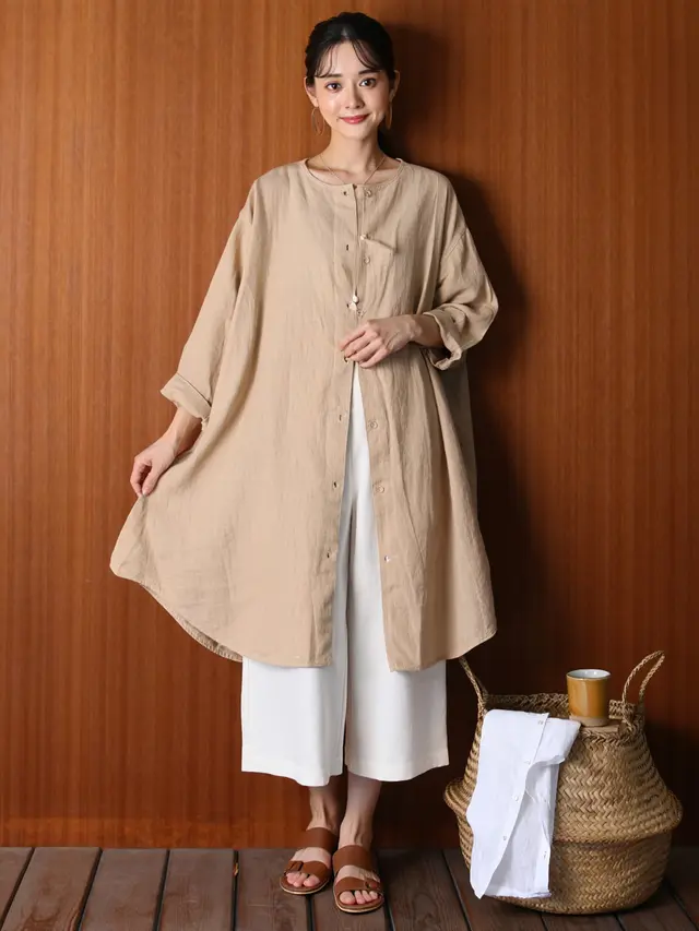 Outer Tanpa Kerah Simple Cocok untuk Santai