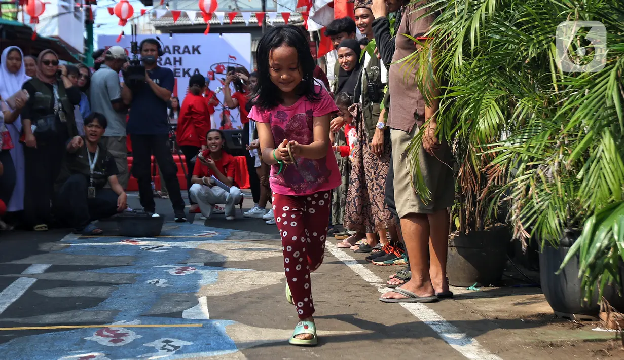 Kegiatan ini mengangkat tema 'Semarak Merah Merdeka'. (Liputan6.com/Angga Yuniar)
