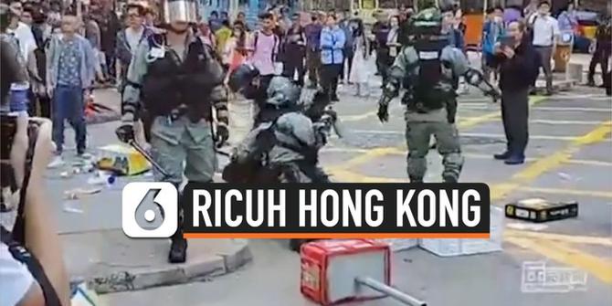 VIDEO: Polisi Tembak Dada Demonstran di Hong Kong