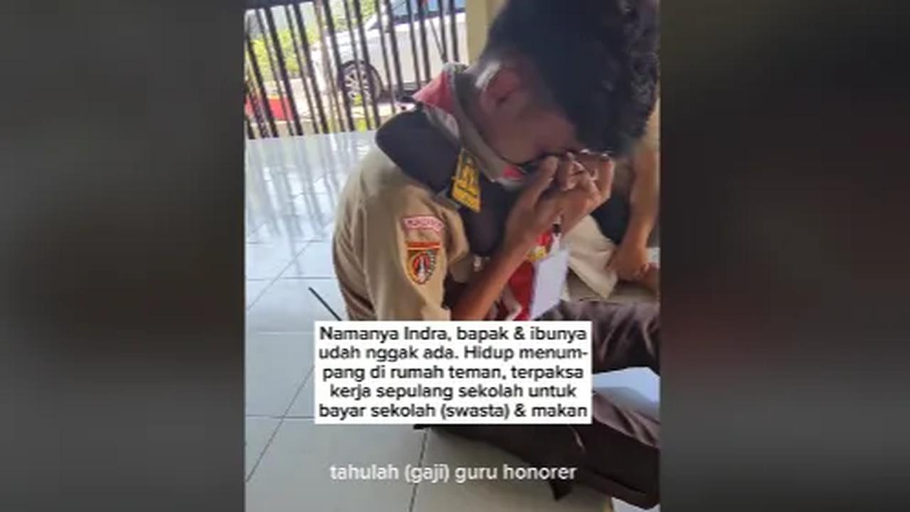 Ia juga terpaksa bekerja banting tulang sepulang sekolah demi bisa membayar uang sekolah dan sesuap nasi. Terlebih diketahui Indra bersekolah di sekolah swasta. <br>