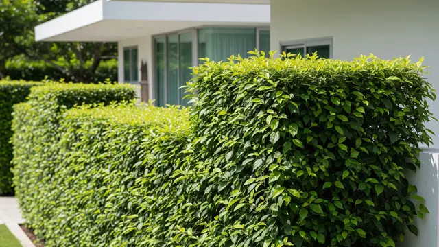 Hedge Pangkas Rapi dari Tanaman Teh-tehan (Acalypha siamensis)