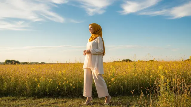 Inspirasi Warna Hijab yang Cocok untuk Baju Putih Tulang/Gemini AI