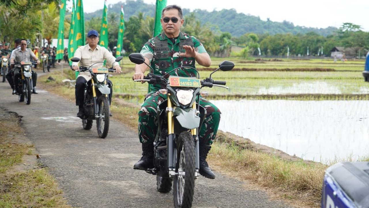 Kasad dan Wamentan Resmikan Sarana Pengairan Ribuan Hektare Sawah di Sukabumi