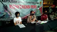 Kapolrestabes Medan, Kombes Pol Riko Sunarko, paparkan kasus di Mapolrestabes Medan, Kamis, 28 Oktober 2021, malam