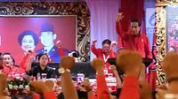 Presiden Joko Widodo atau Jokowi memberikan sambutan dalam Rakernas PDIP III Tahun 2018 di Badung, Bali, Jumat (23/2). PDIP resmi mengusung Jokowi sebagai capres 2019-2024. (Liputan6.com/Pool/Biro Pers Setpress)