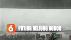 Puluhan rumah di Bogor, Jawa Barat, rusak tergerus oleh angin puting beliung.
