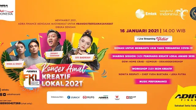 Gali Inspirasi dari Para Pemenang & Ikon Kreatif di Konser Amal Kreatif Lokal 2021