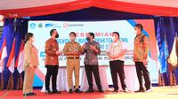 Peresmian revitalisasi gedung Sekolah Menengah Kejuruan (SMK) Negeri 2, 5, dan 6 Surakarta, Senin, 13 September 2021.