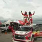 Rifat Sungkar dan navigator M Redwan rebut gelar juara umum di kejurnas Sprint Rally 2021 (istimewa)