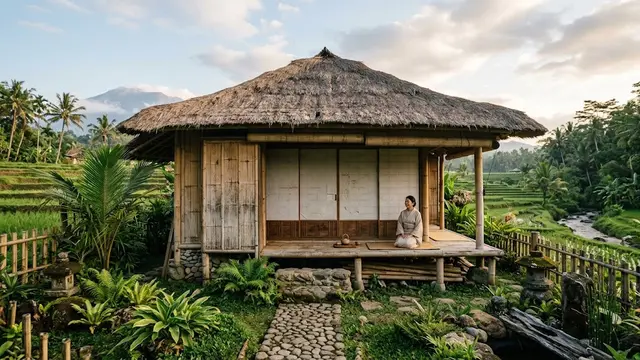Desain Rumah Bambu Jepang
