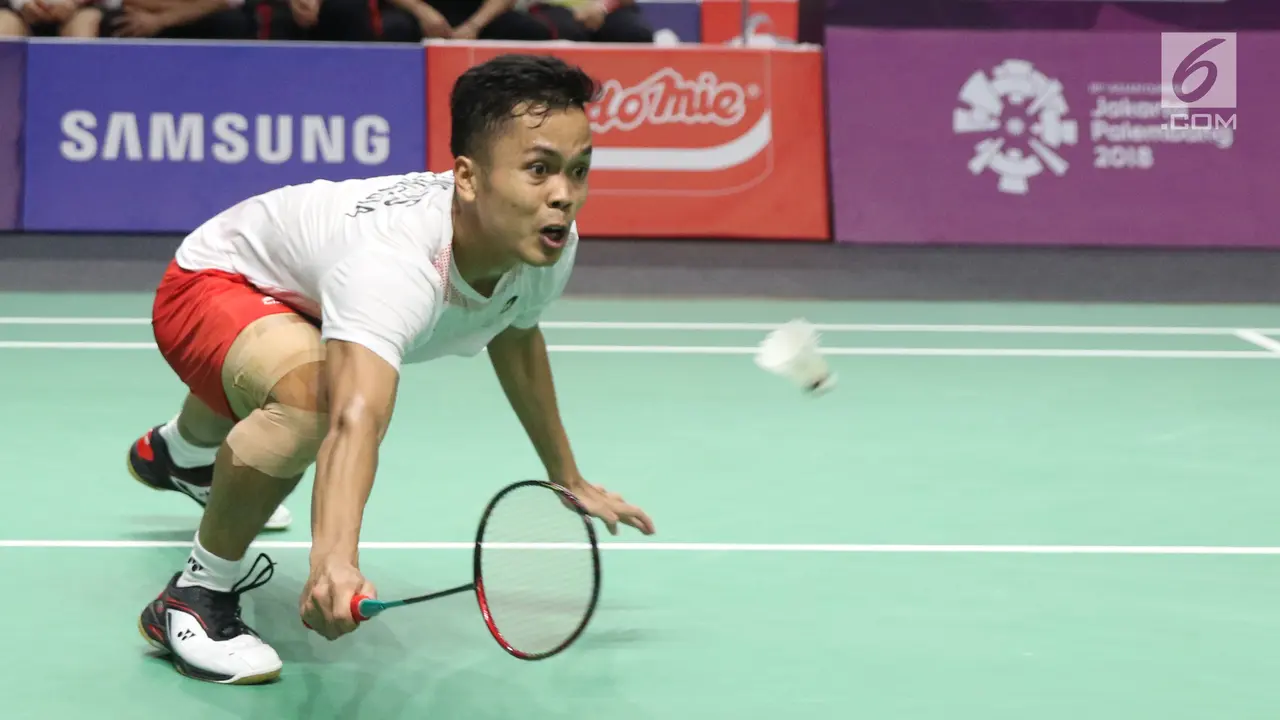 Langkah Anthony Sinisuka Ginting Terhenti saat Melawan Shi Yuqi