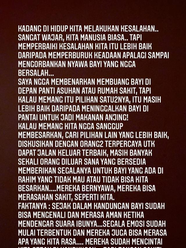 Unggahan Nana Mirdad. (Foto: Instagram @nanamirdad_)