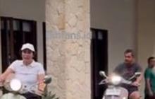 Momen Manis Kasad Motoran Vespa sama Istri di Komplek jadi Sorotan, Gayanya Santuy Banget