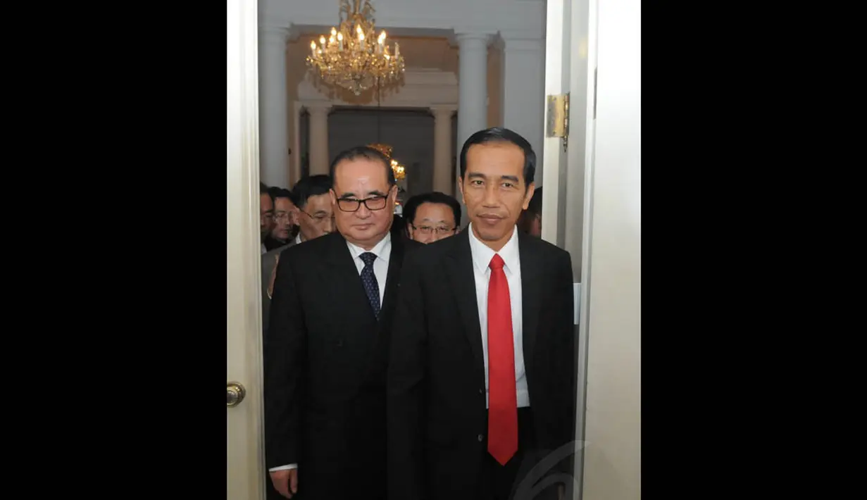 Pertemuan antara Jokowi dan Menlu Korea Utara, Ri Su-Yong di Balai Kota berlangsung tertutup, Jakarta, Rabu (13/8/14). (Liputan6.com/Herman Zakharia)