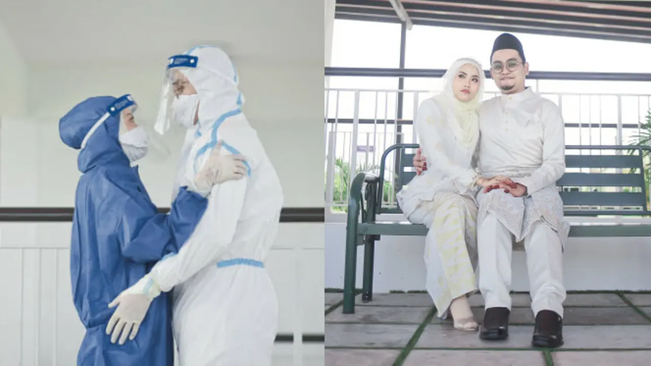Bertemu Saat Karantina, Pasangan Perawat Ini Pilih Kenakan APD Saat Prewedding