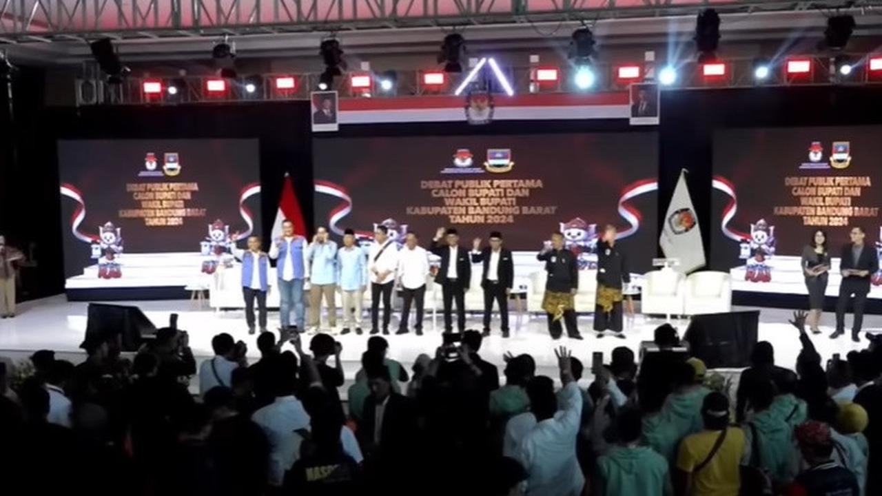 Bersaing di Pilbup Bandung Barat, 7 Potret Jeje Govinda, Hengky Kurniawan sampai Gilang Dirga di Momen Debat