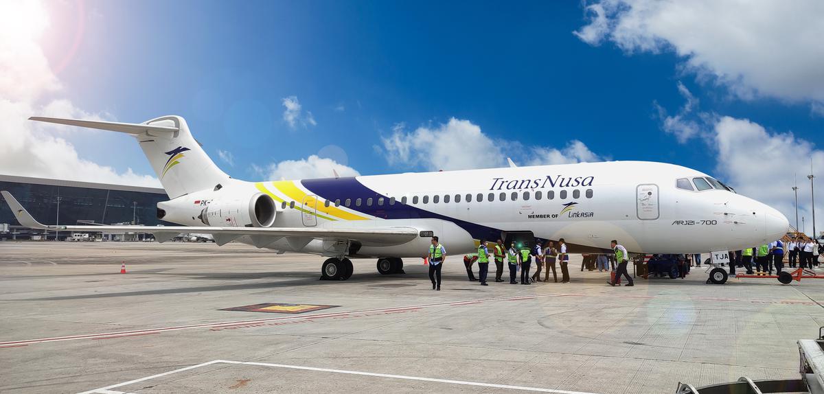 TransNusa resmi operasikan pesawat COMAC ARJ21-700 pertama di Indonesia