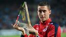 Eden Hazard. Usai tampil gemilang bersama Lille, pada akhir musim 2011/2012 ia mendapat tawaran banyak klub elite Eropa, termasuk Manchester United dan Chelsea. Akhirnya di awal 2012/2013 ia lebih memilih The Blues karena memiliki rencana terbaik ketimbang Setan Merah. (Foto: AFP/Philippe Huguen)