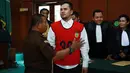 Saipul Jamil hadir dalam sidang dengan agenda keputusan sela kasus dugaan pencabulan terhadap DS digelar di Pengadilan Negeri Jakarta Utara, Senin (16/5/2016). (Deki Prayoga/Bintang.com)