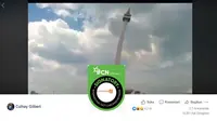 [Cek Fakta] Hoaks Video Monas Berayun Saat Gempa Guncang Jakarta
