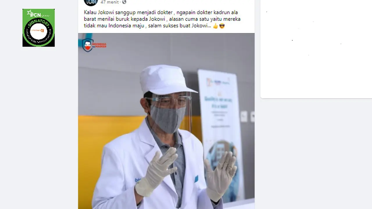 Penelusuran Klaim Foto Jokowi Jadi Dokter
