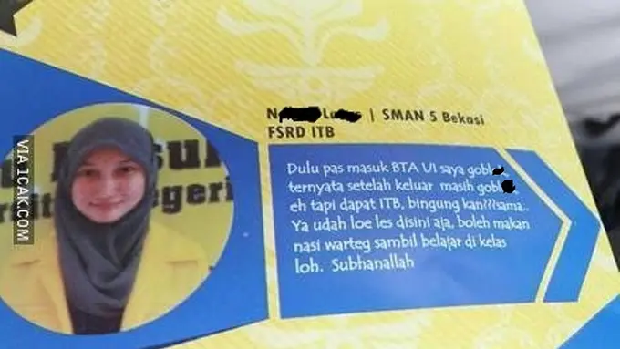 Tulis Testimoni untuk Tempat Bimbel, Siswi Bekasi Bikin Heboh