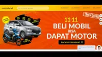 Cuma Sehari, Beli Mobil di Harbolnas Gratis Motor