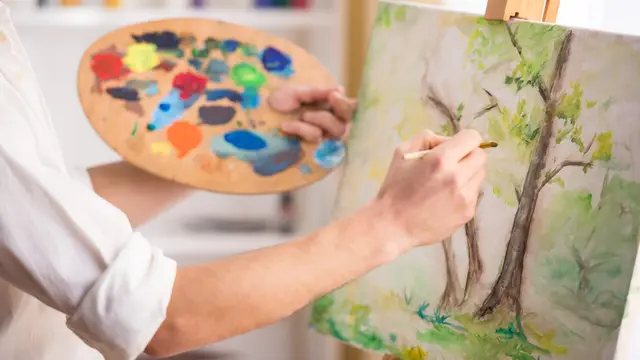 Ilustrasi menciptakan karya seni