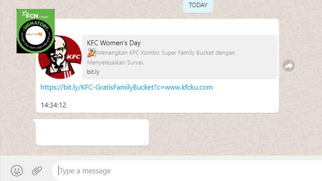 Cek Fakta: Hoaks Promo KFC Gratis Family Bucket untuk ...