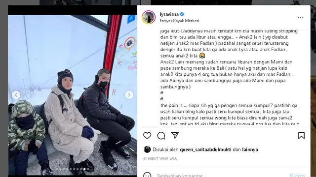 Lyra Virna dan keluarga liburan akhir tahun di Turki (Foto: instagram lyravirna)