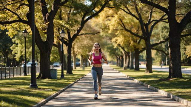 Untuk mencapai hasil optimal dalam menurunkan kolesterol, gabungkan latihan aerobik seperti berjalan kaki dengan latihan kekuatan. (Ilustrasi oleh AI)