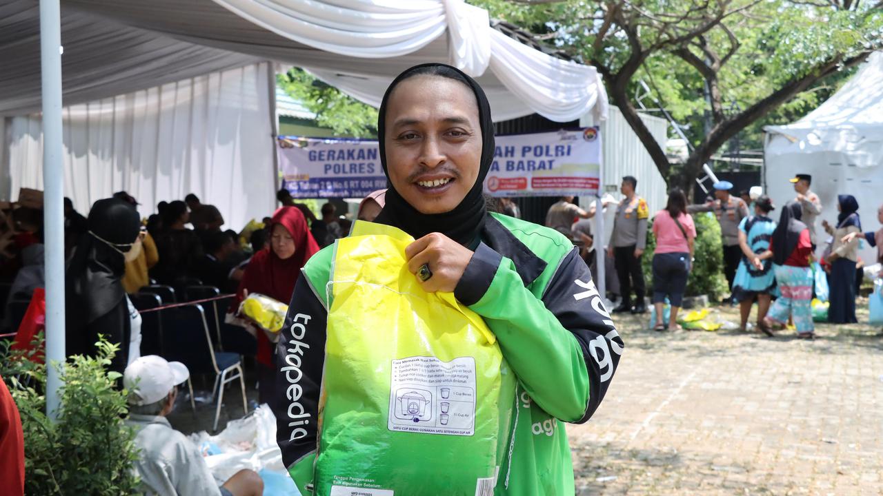 Gerakan Pangan Murah Polri di Jakarta Barat