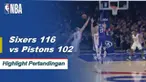 Joel Embiid mencetak 24 poin untuk pergi bersama dengan delapan rebound ketika 76ers menang atas Pistons, 116-102.