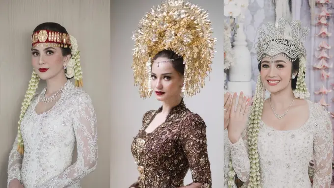 Definisi Bestie Sehati, Jessica Mila, Enzy Storia, dan Febby Rastanty Kompak Pakai Kebaya Pengantin Rancangan Desainer yang Sama