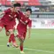 Gelandang Persija Jakarta, Arlyansyah Abdulmanan dan Nathan Fariel, merayakan gol ke gawang Arema FC pada perebutan peringkat ketiga Piala Presiden 2026 di Stadion Kapten I Wayan Dipta, Gianyar, Bali, Kamis (6/8/2026). (Bola.com/Budy Santoso)