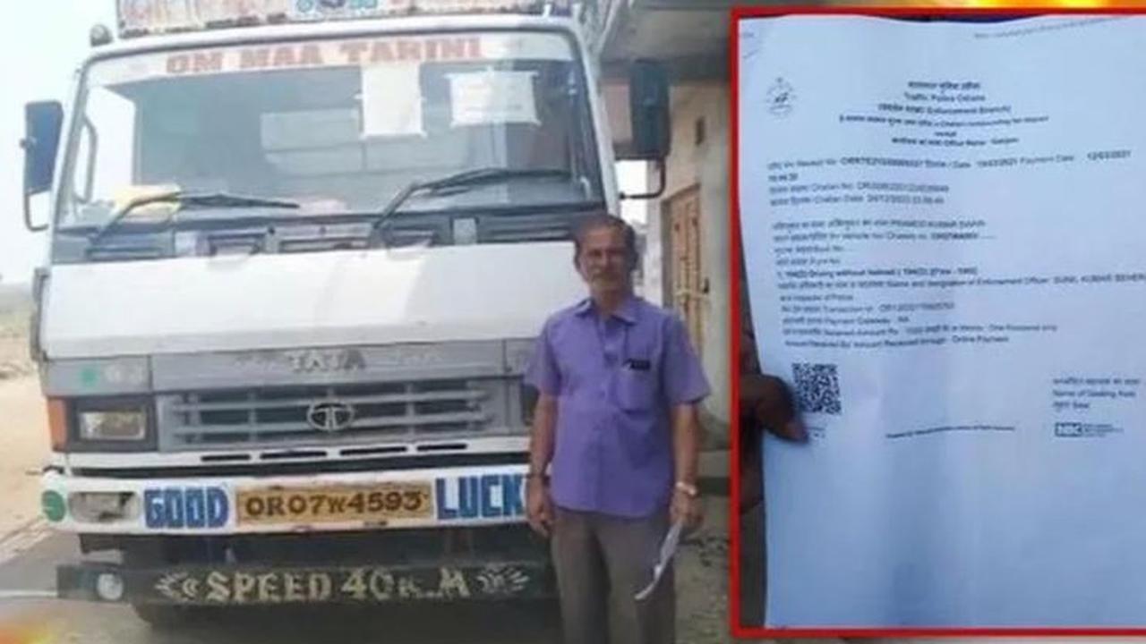 Pengemudi Truk Ini Kena Tilang Elektronik Karena Tidak Pakai Helm (Cartoq)