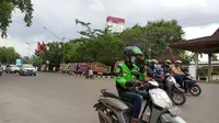 Driver Gojek yang mobile di Kota Palembang Sumsel (Liputan6.com / Nefri Inge)