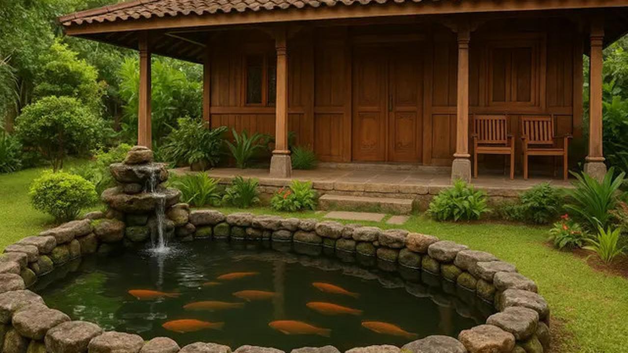 7 Inspirasi Model Rumah Sederhana dengan Kolam Ikan di Depan, Jadi Tren di 2025