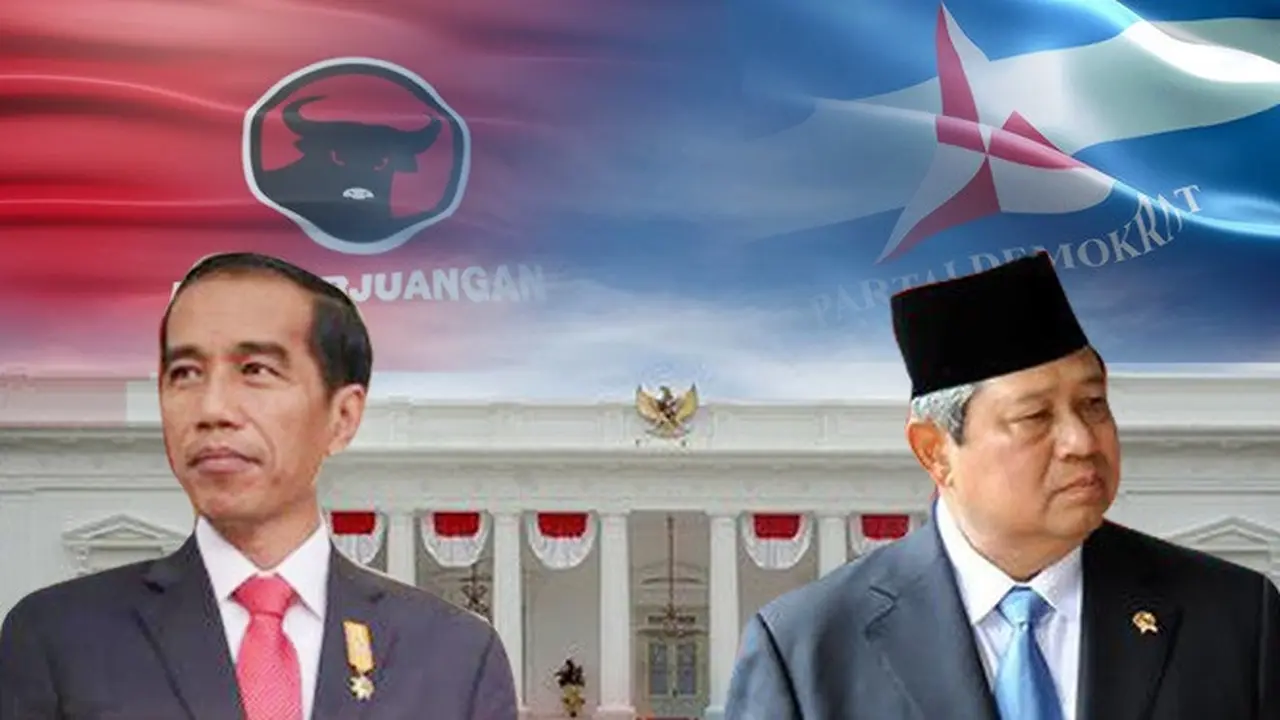 Banner Infografis Saling Sindir PDIP Vs Demokrat  (Liputan6.com/Trieyasni)