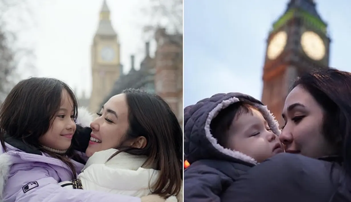 Selain unggah foto remake-nya bareng Gempi, Gading juga unggah foto remake Gisel saat gendong Gempi dengan latar Big Ben atau menara jam besar di London. Dulu imut dan menggemaskan, Gempi yang kini sudah besar makin cantik dan manis apalagi ketika pamer senyum tipisnya. Cucu Roy Marten ini memang sangat dekat dengan ayah dan ibundanya. (Liputan6.com/IG/@gadiiing)