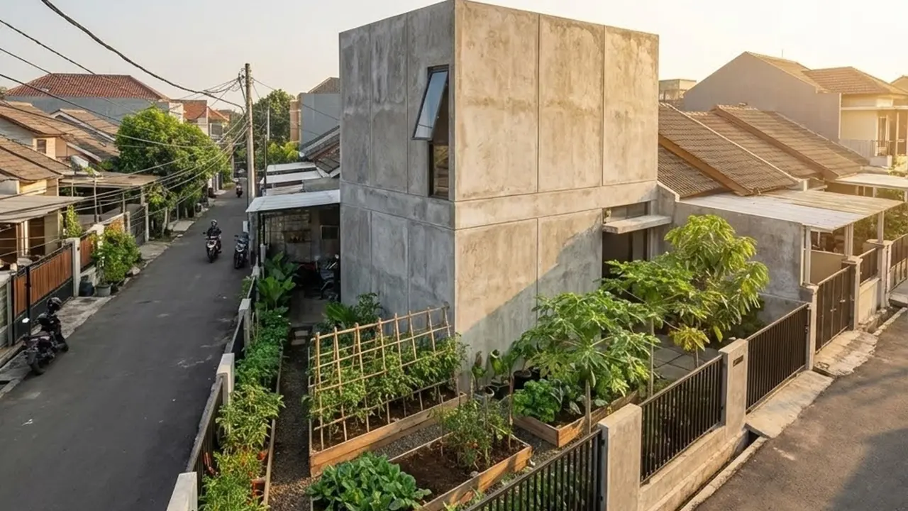 Model Rumah Kecil dengan Halaman Luas untuk Berkebun