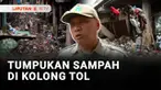 Setelah tumpukannya sempat setinggi 4 meter, sampah di TPS liar di kolong Tol Wiyoto Wiyono, Tanjung Priok Jakarta Utara, terus diangkut petugas.